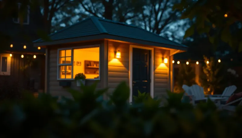 Éclairage architectural d'un abri de jardin : comment le mettre en valeur la nuit